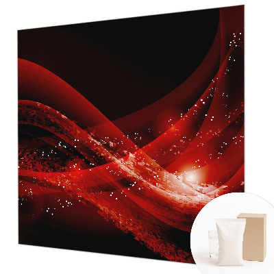 High quality wall mural wallpaper with a red vortex design