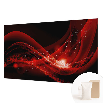 High quality wall mural wallpaper with a red vortex design