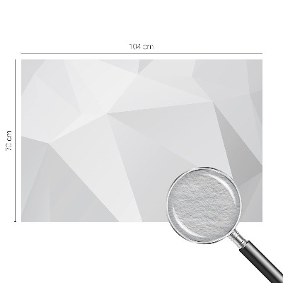 Decorative wall mural for living room with a gray triangle pattern