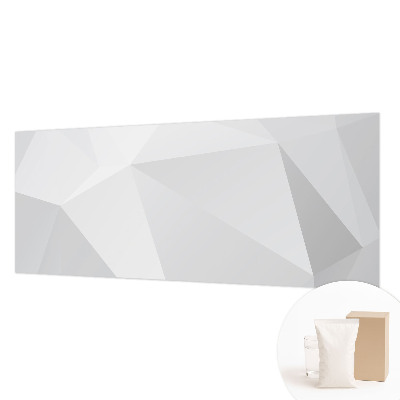 Decorative wall mural for living room with a gray triangle pattern