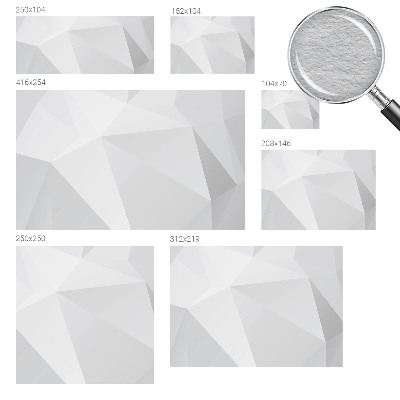 Decorative wall mural for living room with a gray triangle pattern