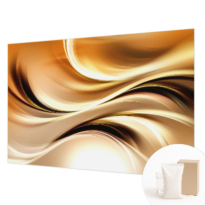 Non-woven photo wallpaper with fluid line design