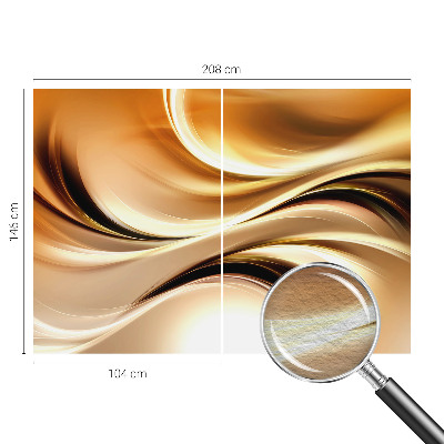 Non-woven photo wallpaper with fluid line design