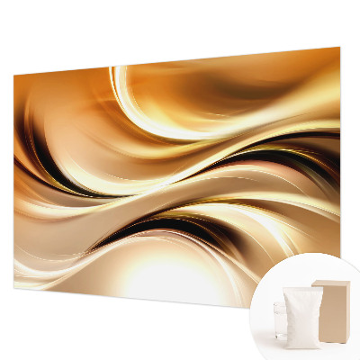 Non-woven photo wallpaper with fluid line design