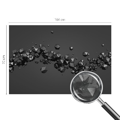 Wall mural with a black abstract texture