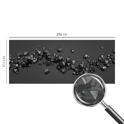 Wall mural with a black abstract texture