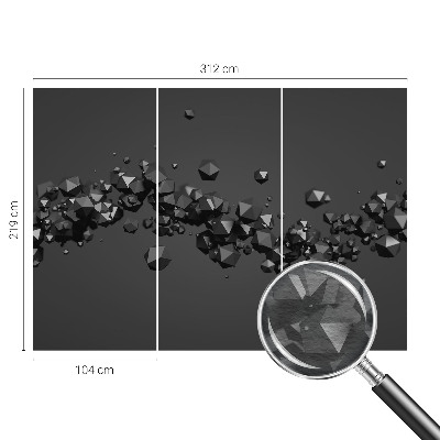 Wall mural with a black abstract texture