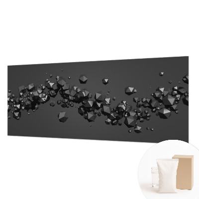 Wall mural with a black abstract texture