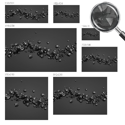 Wall mural with a black abstract texture