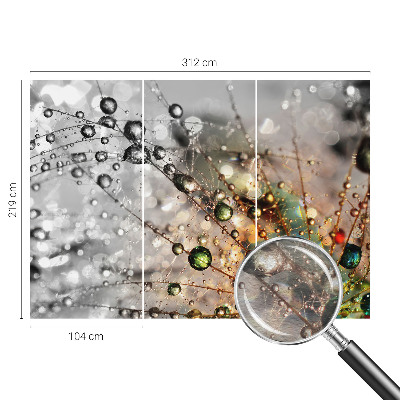 Wallpaper mural with the 'I Dew Jewels' design