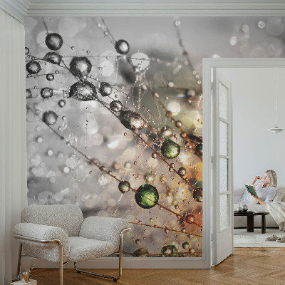 Wallpaper mural with the 'I Dew Jewels' design