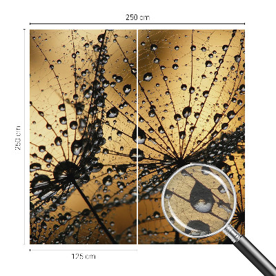 Photo wall mural with a delicate raindrop pattern