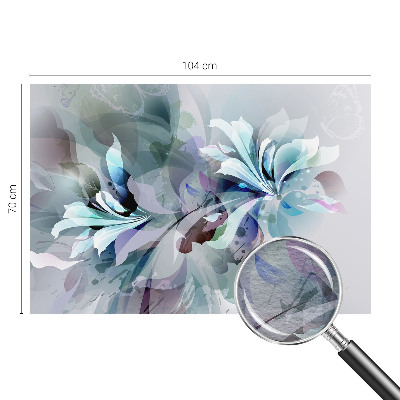 Wall mural for bedroom with a floral abstract design