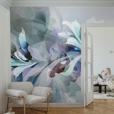 Wall mural for bedroom Floral abstraction