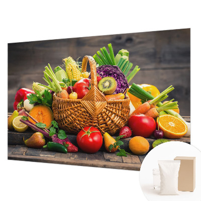 Wall mural for living room with a fruity rich design