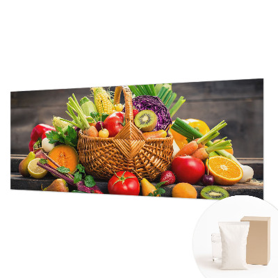 Wall mural for living room with a fruity rich design