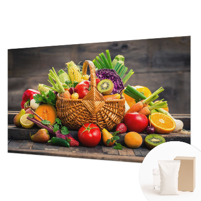 Wall mural for living room with a fruity rich design