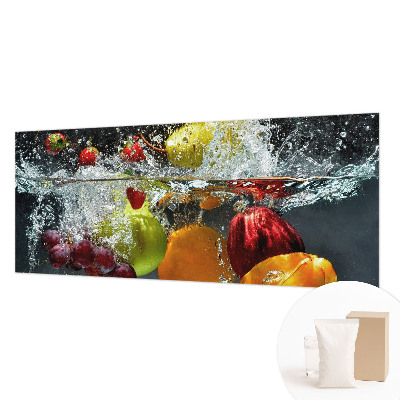 Bedroom wall mural wallpaper with a fruit-in-water design