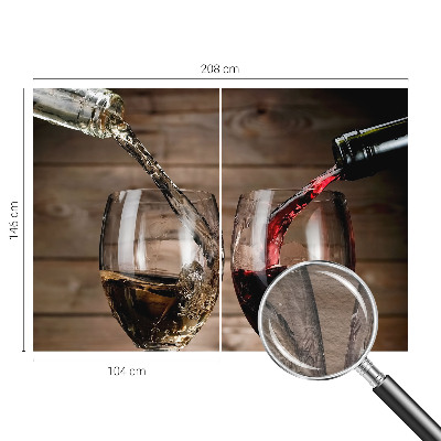 Wallpaper mural for living room featuring a close-up of wine glasses