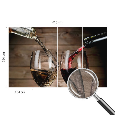 Wallpaper mural for living room Glasses of wine