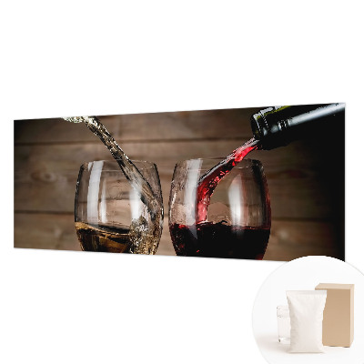 Wallpaper mural for living room featuring a close-up of wine glasses