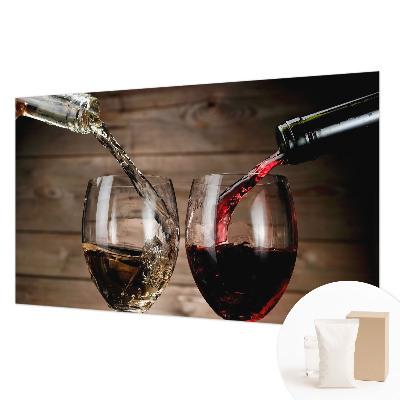 Wallpaper mural for living room featuring a close-up of wine glasses