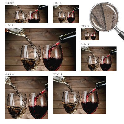 Wallpaper mural for living room featuring a close-up of wine glasses