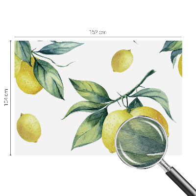 Large wall mural with a lemon motif
