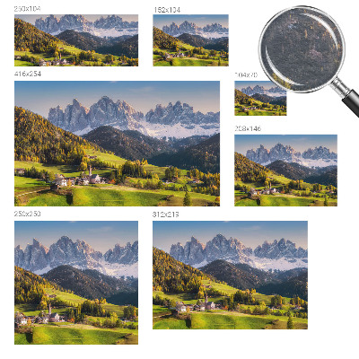 Modern wall mural with a mountain landscape design