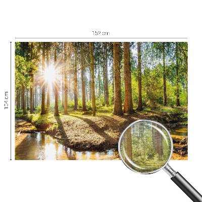 Modern wall mural for bedroom with a forest idyll motif