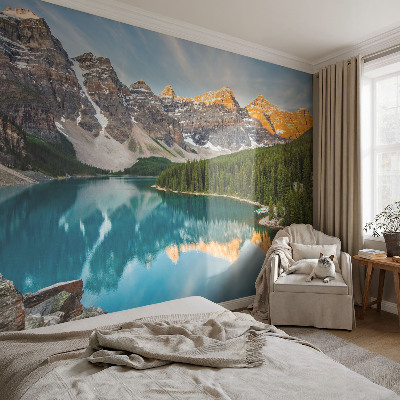 Modern wall mural for living room Mountain reflection