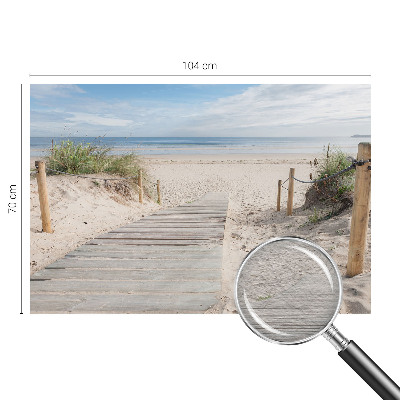 High quality photo wallpaper with a wooden walkway motif