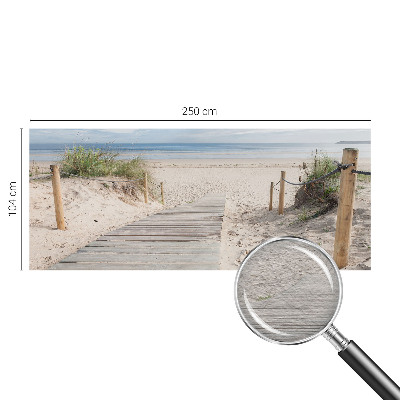 High quality photo wallpaper with a wooden walkway motif