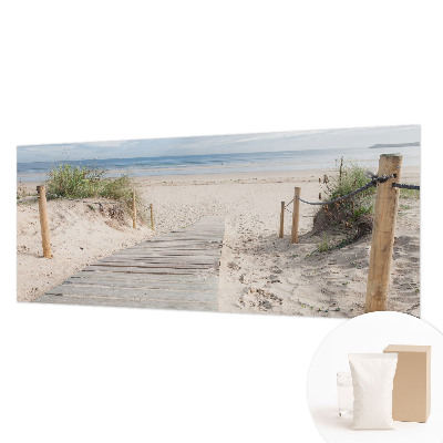 High quality photo wallpaper with a wooden walkway motif