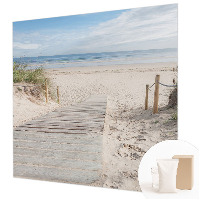 High quality photo wallpaper with a wooden walkway motif