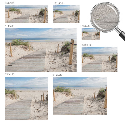 High quality photo wallpaper with a wooden walkway motif