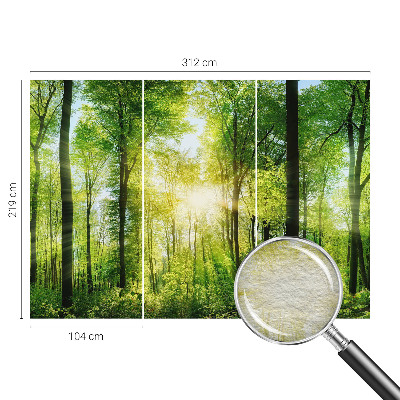 High quality wall mural wallpaper featuring a forest harmony design