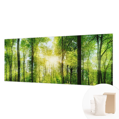 High quality wall mural wallpaper featuring a forest harmony design