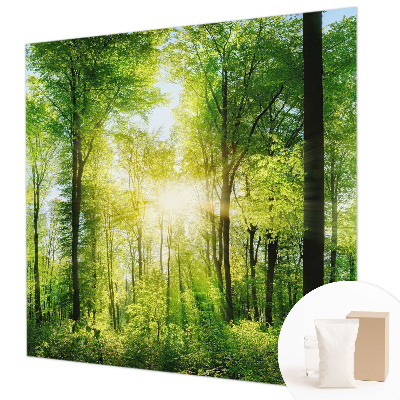 High quality wall mural wallpaper featuring a forest harmony design