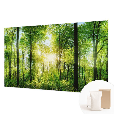 High quality wall mural wallpaper featuring a forest harmony design