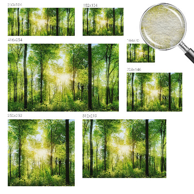 High quality wall mural wallpaper featuring a forest harmony design