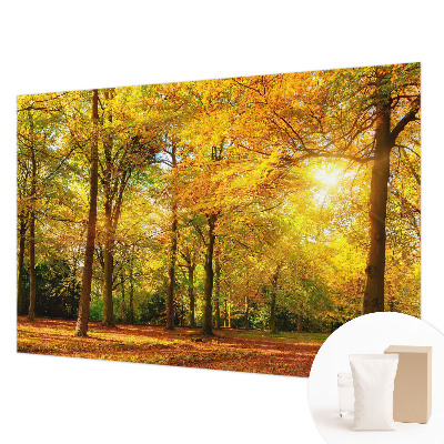 Premium photo wallpaper Golden leaves
