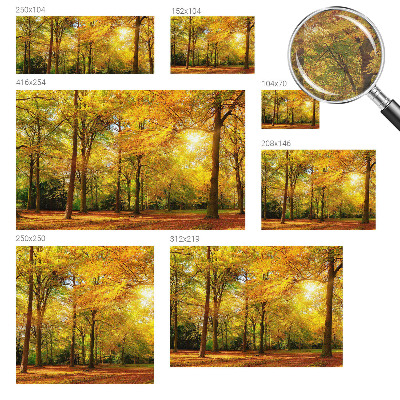 Premium photo wallpaper Golden leaves