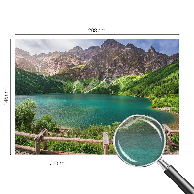 Bedroom wall mural wallpaper featuring a mountain landscape
