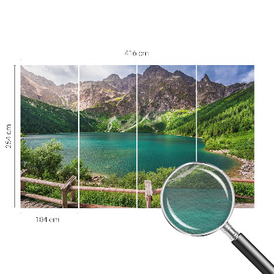 Bedroom wall mural wallpaper featuring a mountain landscape