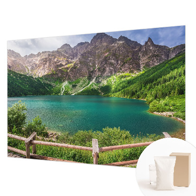 Bedroom wall mural wallpaper featuring a mountain landscape
