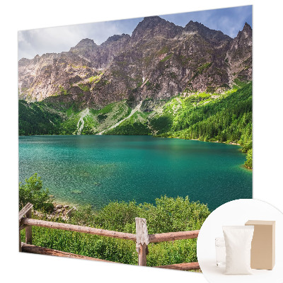 Bedroom wall mural wallpaper featuring a mountain landscape
