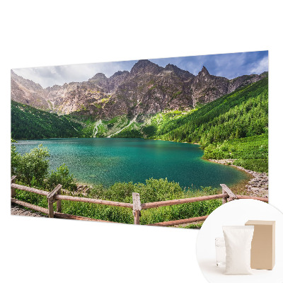 Bedroom wall mural wallpaper featuring a mountain landscape