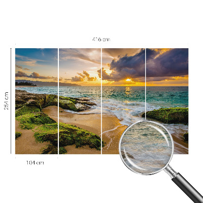 Non-woven photo wallpaper with a maritime harmony design