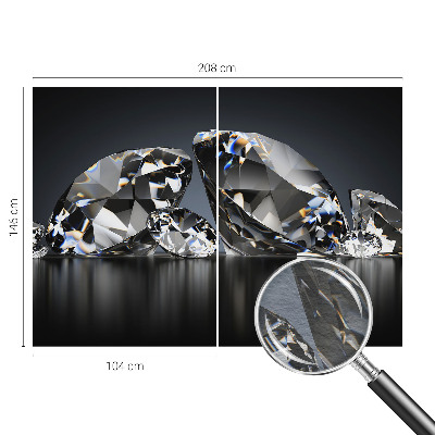 Wallpaper mural with a crystal beauty design